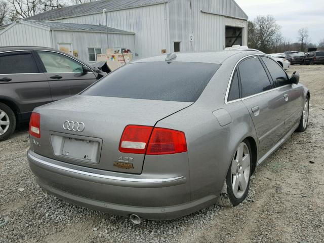 WAUML44E24N011495 - 2004 AUDI A8 L QUATT GRAY photo 4