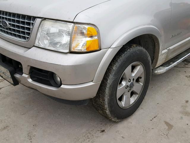 1FMZU65K45UA66393 - 2005 FORD EXPLORER L SILVER photo 9