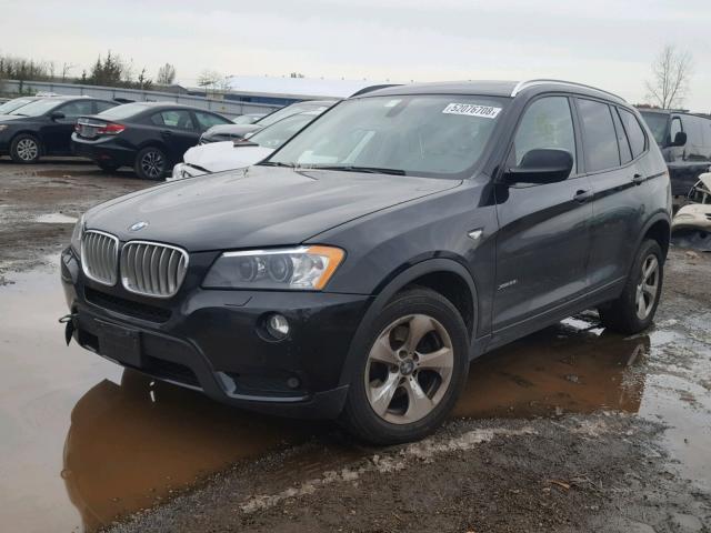 5UXWX5C59BL713196 - 2011 BMW X3 XDRIVE2 BLACK photo 2