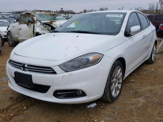 1C3CDFCH1DD306522 - 2013 DODGE DART LIMIT WHITE photo 2