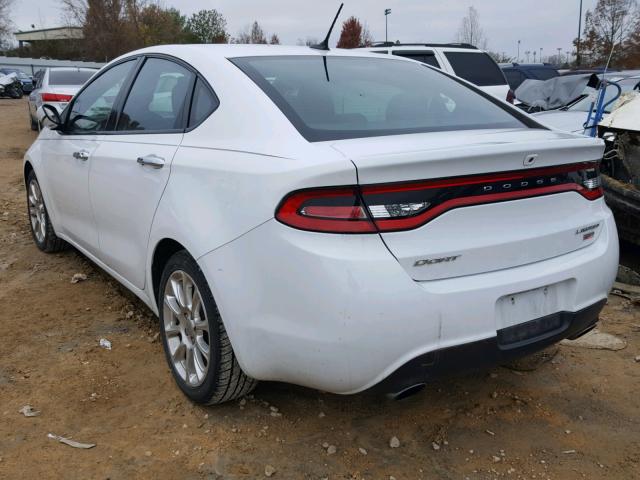 1C3CDFCH1DD306522 - 2013 DODGE DART LIMIT WHITE photo 3