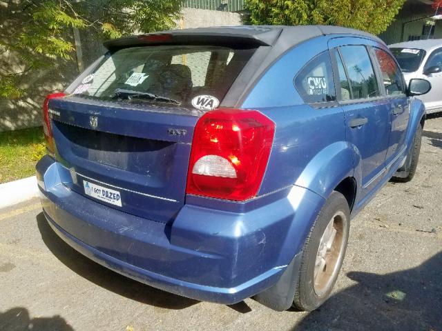 1B3HB48C97D313118 - 2007 DODGE CALIBER SX BLUE photo 4