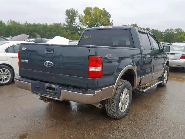 1FTPW14584FA34621 - 2004 FORD F150 SUPER GREEN photo 4