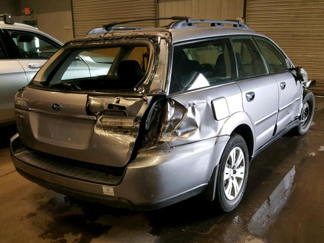 4S4BP60C387334278 - 2008 SUBARU OUTBACK GRAY photo 4