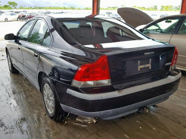 YV1RS61T832280332 - 2003 VOLVO S60 BLACK photo 3