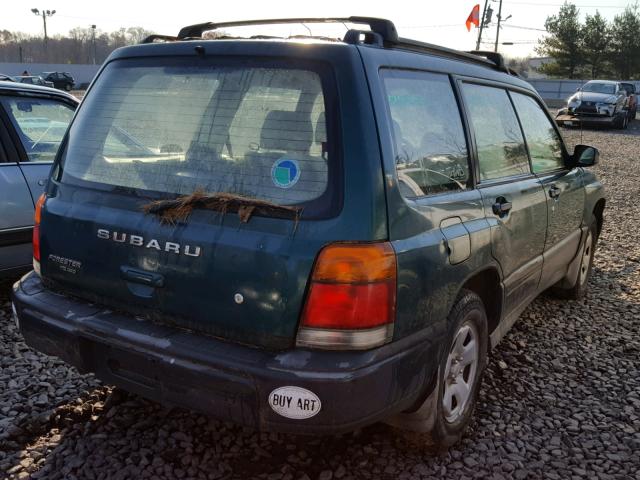 JF1SF6355WH777534 - 1998 SUBARU FORESTER L GREEN photo 4