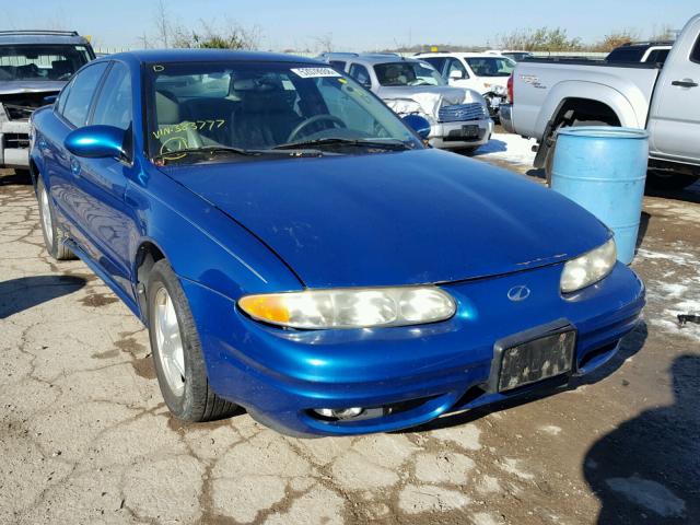 1G3NL52T8YC383777 - 2000 OLDSMOBILE ALERO GL BLUE photo 1