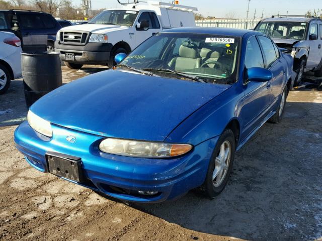 1G3NL52T8YC383777 - 2000 OLDSMOBILE ALERO GL BLUE photo 2