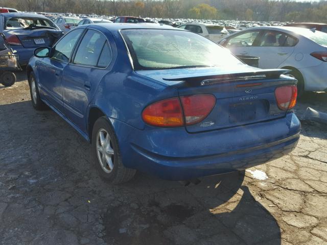 1G3NL52T8YC383777 - 2000 OLDSMOBILE ALERO GL BLUE photo 3