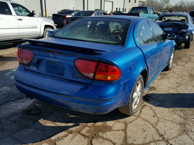 1G3NL52T8YC383777 - 2000 OLDSMOBILE ALERO GL BLUE photo 4