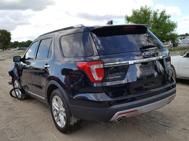 1FM5K7F8XGGB02456 - 2016 FORD EXPLORER L BLACK photo 3