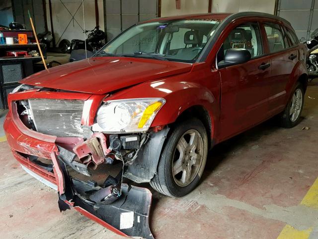 1B3HB48B77D214191 - 2007 DODGE CALIBER SX RED photo 2