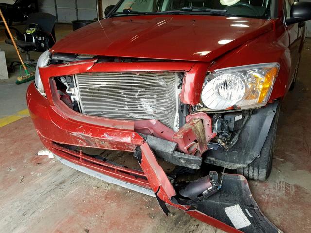 1B3HB48B77D214191 - 2007 DODGE CALIBER SX RED photo 9