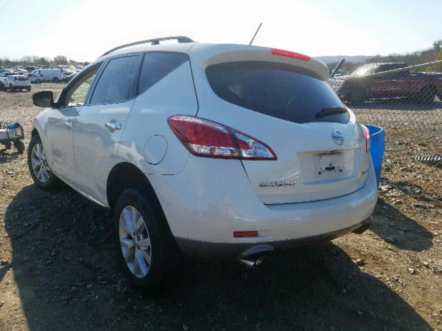 JN8AZ1MW5EW531220 - 2014 NISSAN MURANO S WHITE photo 3