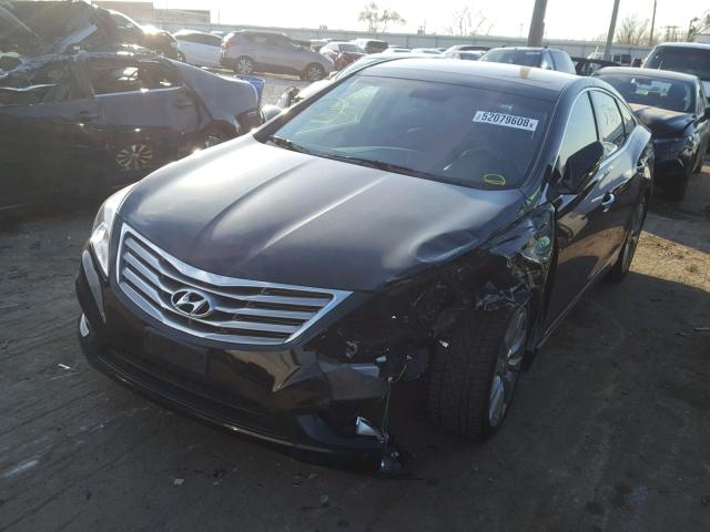 KMHFH4JG0DA283419 - 2013 HYUNDAI AZERA GLS BLACK photo 2