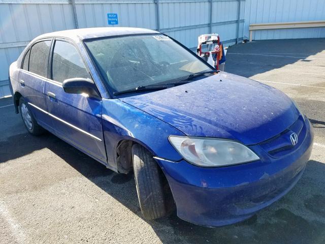 1HGES16324L009439 - 2004 HONDA CIVIC DX V BLUE photo 1