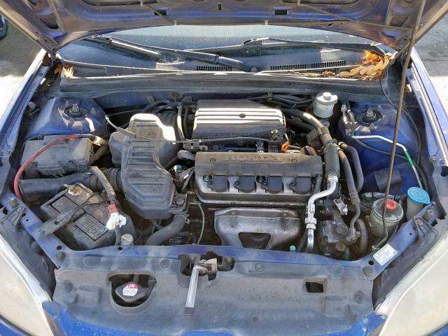 1HGES16324L009439 - 2004 HONDA CIVIC DX V BLUE photo 7