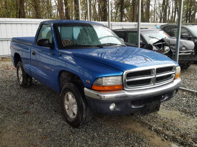 1B7GG26X6WS717204 - 1998 DODGE DAKOTA BLUE photo 1