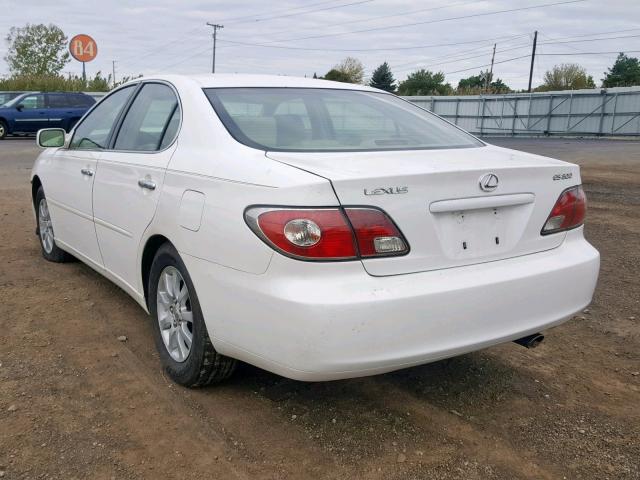 JTHBF30G230125882 - 2003 LEXUS ES 300 WHITE photo 3