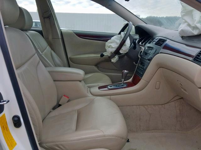 JTHBF30G230125882 - 2003 LEXUS ES 300 WHITE photo 5