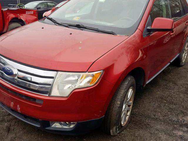 2FMDK48C77BA50951 - 2007 FORD EDGE SEL RED photo 9