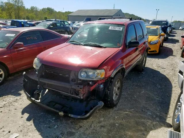 1FMYU93115KA62630 - 2005 FORD ESCAPE XLT RED photo 2