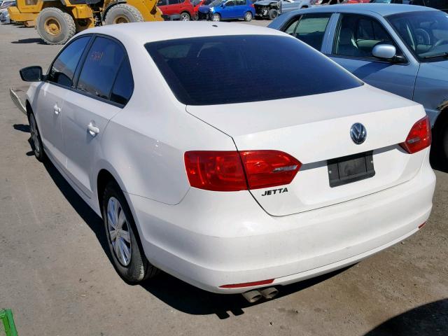 3VW2K7AJ8EM370763 - 2014 VOLKSWAGEN JETTA BASE Սպիտակ լուսանկար 3