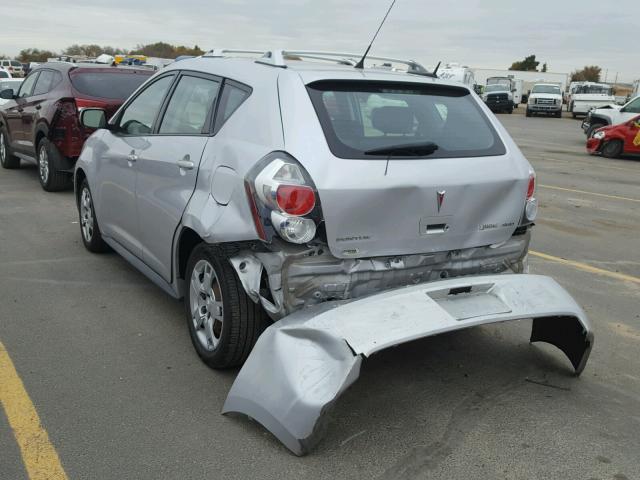 5Y2SM67049Z444268 - 2009 PONTIAC VIBE SILVER photo 3