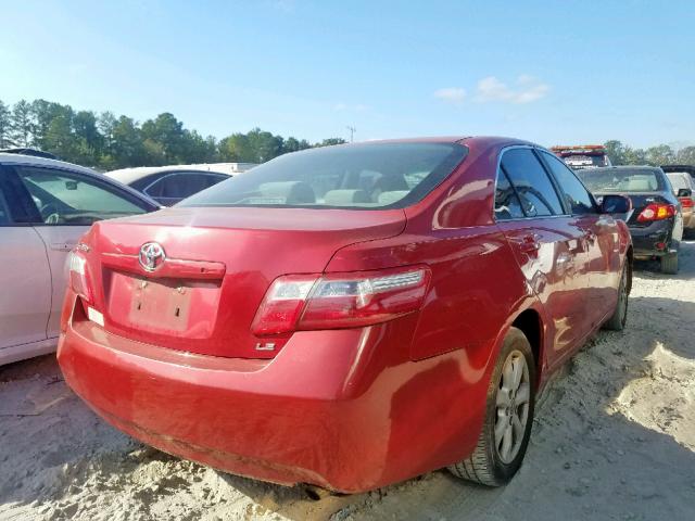 4T1BE46K49U311300 - 2009 TOYOTA CAMRY BASE RED photo 4