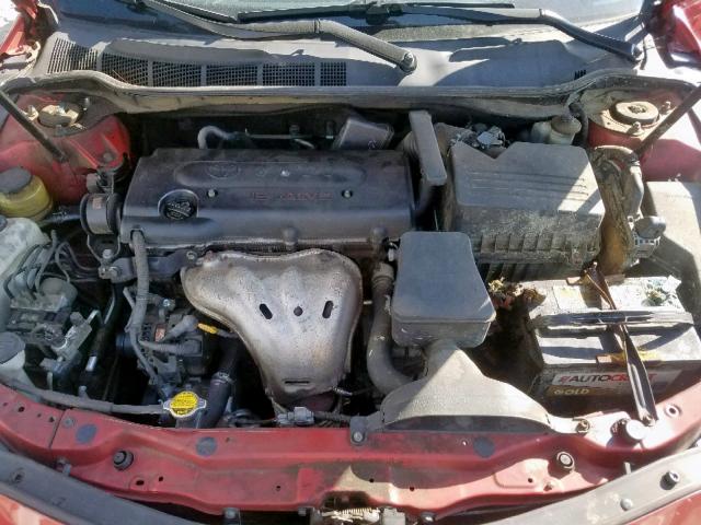 4T1BE46K49U311300 - 2009 TOYOTA CAMRY BASE RED photo 7