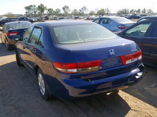 1HGCM56374A124266 - 2004 HONDA ACCORD LX BLUE photo 3