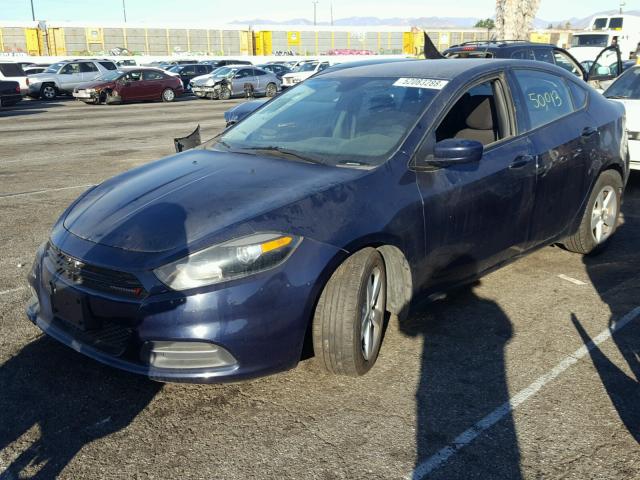 1C3CDFBB3GD538556 - 2016 DODGE DART SXT BLUE photo 2