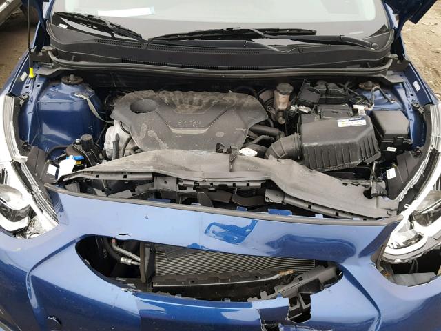 KMHCT5AE0HU337523 - 2017 HYUNDAI ACCENT SE BLUE photo 7