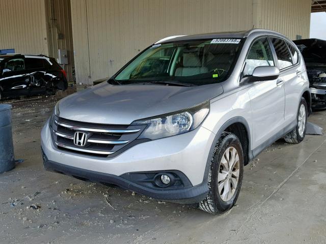 2HKRM3H73EH512960 - 2014 HONDA CR-V EXL SILVER photo 2