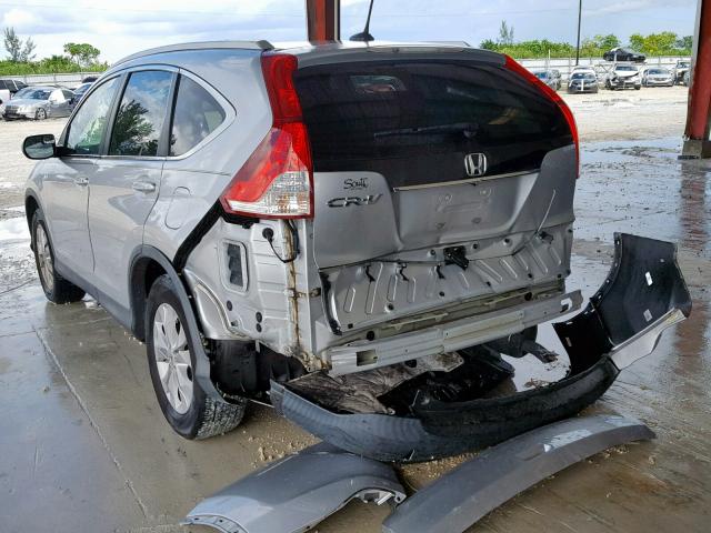 2HKRM3H73EH512960 - 2014 HONDA CR-V EXL SILVER photo 3