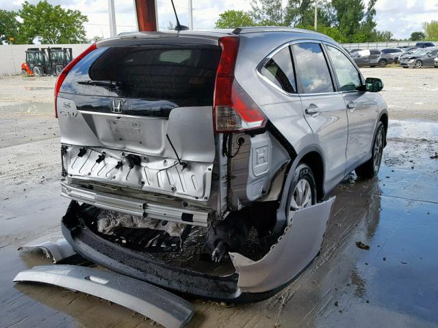 2HKRM3H73EH512960 - 2014 HONDA CR-V EXL SILVER photo 4