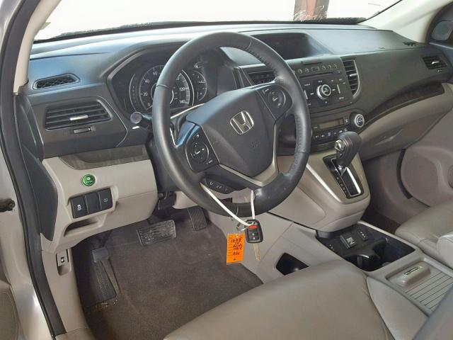 2HKRM3H73EH512960 - 2014 HONDA CR-V EXL SILVER photo 9