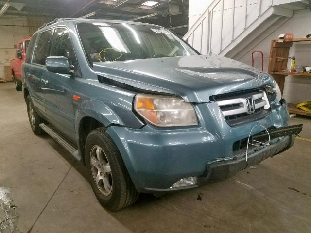 5FNYF18308B016296 - 2008 HONDA PILOT SE BLUE photo 1