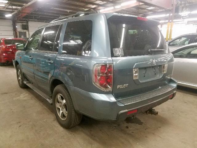 5FNYF18308B016296 - 2008 HONDA PILOT SE BLUE photo 3