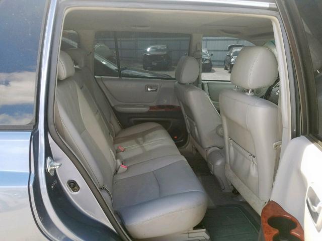 JTEEP21A750126900 - 2005 TOYOTA HIGHLANDER BLUE photo 6