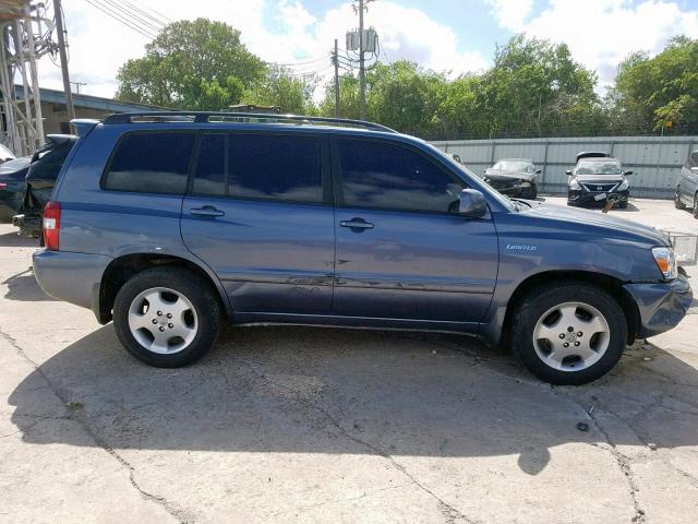 JTEEP21A750126900 - 2005 TOYOTA HIGHLANDER BLUE photo 9