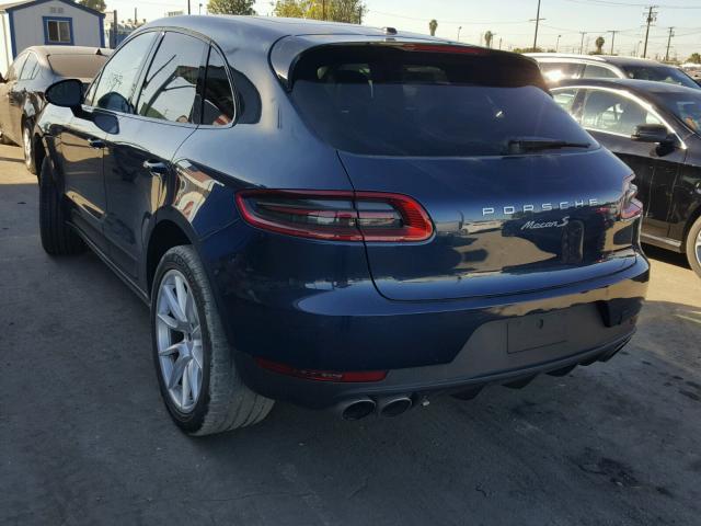 WP1AB2A57GLB54295 - 2016 PORSCHE MACAN S BLUE photo 3