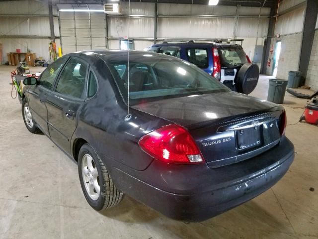 1FAFP55262A231419 - 2002 FORD TAURUS SES BLACK photo 3