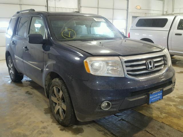 5FNYF4H96EB023447 - 2014 HONDA PILOT TOUR BLUE photo 1