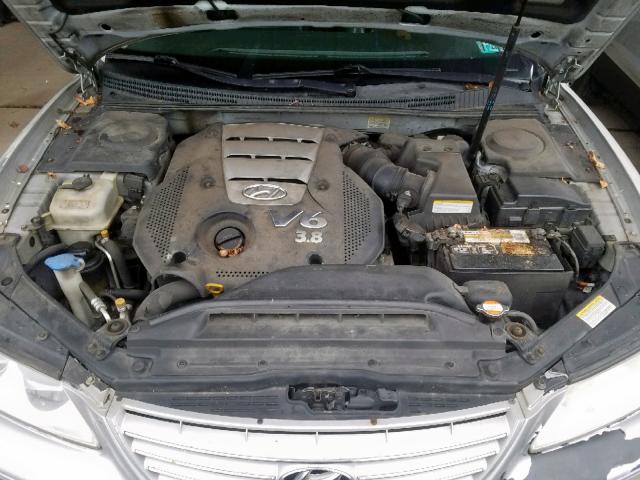 KMHFC46FX6A126269 - 2006 HYUNDAI AZERA SE SILVER photo 7