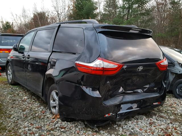 5TDKK3DC9FS551820 - 2015 TOYOTA SIENNA LE BLACK photo 3