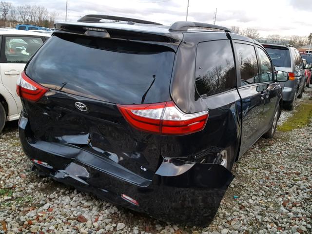 5TDKK3DC9FS551820 - 2015 TOYOTA SIENNA LE BLACK photo 4