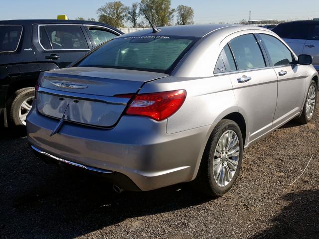 1C3CCBCGXDN510541 - 2013 CHRYSLER 200 LIMITE GRAY photo 4