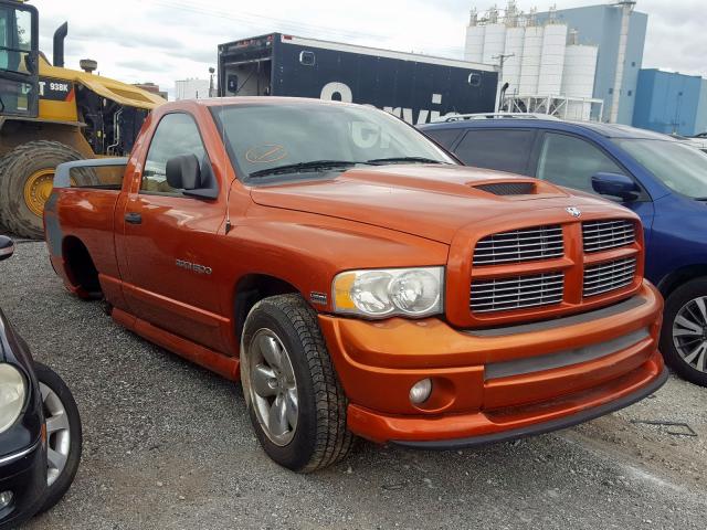 1D7HA16D05J586707 - 2005 DODGE RAM 1500 S ORANGE photo 1