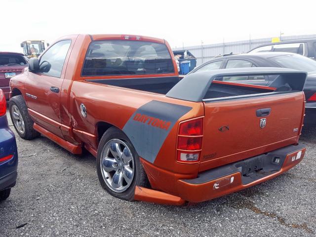 1D7HA16D05J586707 - 2005 DODGE RAM 1500 S ORANGE photo 3